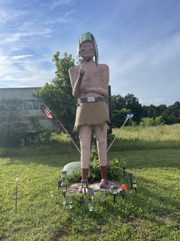 Indian Chief Statue Front
