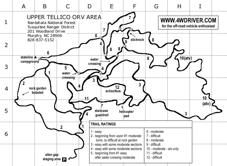 Upper Tellico ORV Area Map