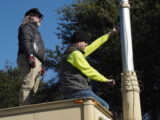 Lowering the mast