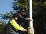 Lowering the mast