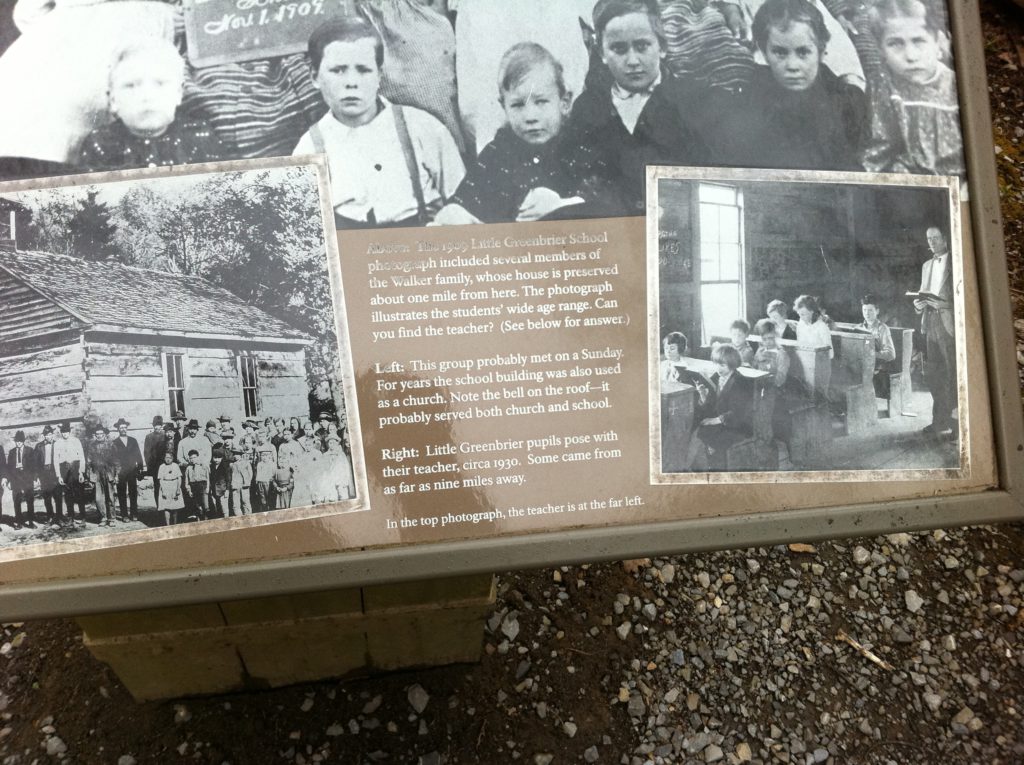 National Park's Sign at the Greenbrier School