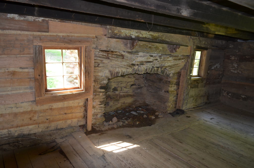 Fireplace in the larger "living" area