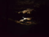 Super moon behind the clouds