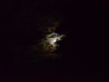 Super moon behind the clouds
