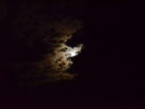 Super moon behind the clouds