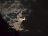 Super moon behind the clouds