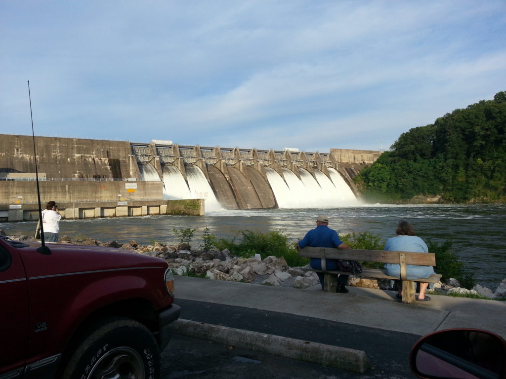 Douglas Dam with 8 Floodgates Open