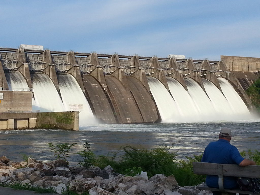 Douglas Dam with 8 Floodgates Open