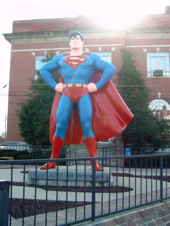 Fifteen-foot bronze statue of Superman