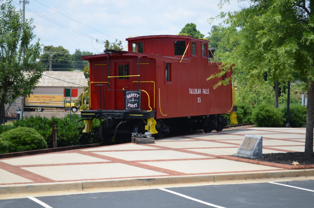 One of the old cabooses at Cornelia - Home of the Big Red Apple