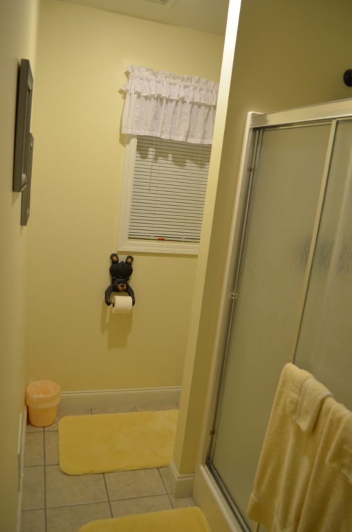 Bathroom attached to one bedroom