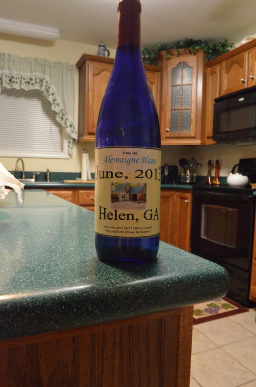 A bottle of Chalet White from the Habersham winery