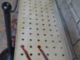 Prison bed with shanks cut out