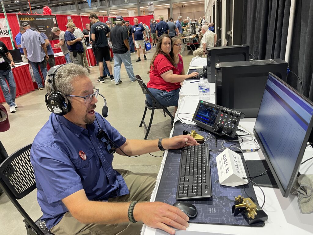 Ken operating W1AW/4 at the Huntsville Hamfest