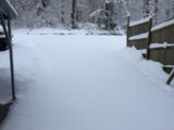 Snow covered driveway